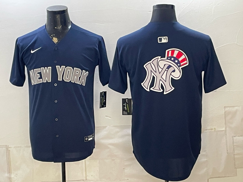 Men 2026 New York Yankees blank blue Nike MLB Jersey 082910014